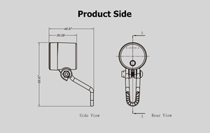 Patinete eléctrico certificado StVzo con horquilla delantera de aluminio de 1,2 W OSM <span class=keywords><strong>LED</strong></span> de alta calidad para ciclismo nocturno - Product Image 5