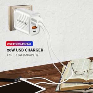 20W PD Travel Charger US <b>EU</b> <b>Plug</b> 3 USB + Type-C Fast Wall Charger 4 in 1 Mobile Phone Power <b>Adapter</b> - Product Image 5