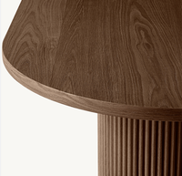 Table à manger vintage en bois noir pour la maison, le restaurant, la villa, table d'appoint en bois massif moderne et rustique pour l'hôtel