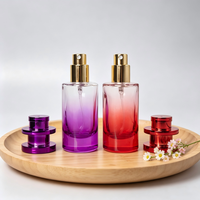 Flacon en verre vide de 30 ml avec pulvérisateur à pompe, forme cylindrique, cosmétique/parfum