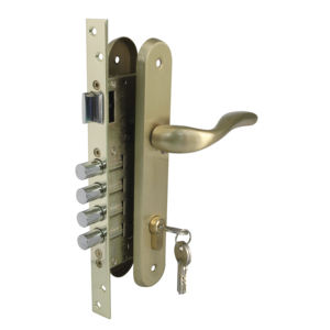 Europa Spanien Luxus Anti Theft Einst eck schloss Türschloss Set Griff mit <span class=keywords><strong>Back</strong></span> plate Reverse Locked Funktion Wasserdichter Schlüssel entsperren - Product Image 2