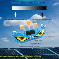 Nouveau modèle 2026 : Éclairage LED solaire « Œil de Diable » en ABS, installation par ventouse, éclairage d'ambiance créatif pour voiture