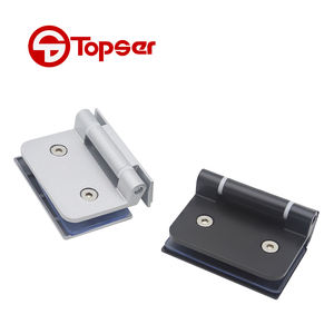 Dinding Mount kaca pintu partisi engsel geser tanpa bingkai kaca pintu Pivot Casting Aluminium engsel penjepit perangkat keras - Product Image 1