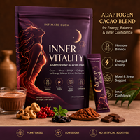 Poudre de Cacao Adaptogène INNER VITALITY avec Maca, Shilajit et Collagène pour l'Énergie, l'Équilibre de l'Humeur et le Soutien à la Libido Féminine