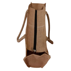 Sac fourre-tout en jute rouge imprimé, écologique et réutilisable, pour les courses, les cadeaux et l'usage quotidien - Product Image 5