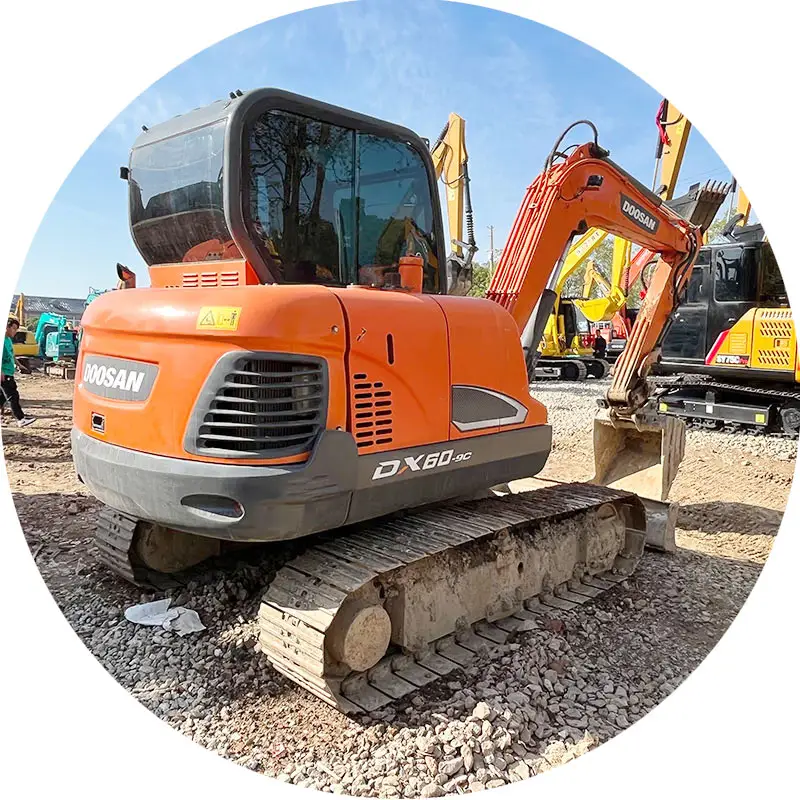Doosan Dx60 excavator used small mini 6ton earth-moving construction engineering doosan 60 machine digger excavator on sale