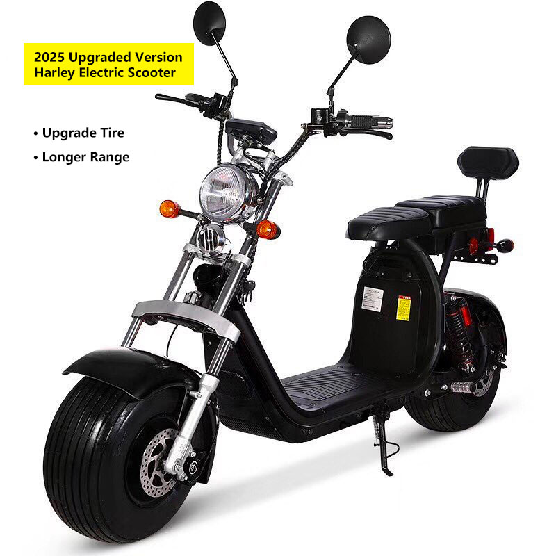 2025 Citycoco для Harley, электрические мотоциклы, широкая шина, двойной литиевый аккумулятор, скутер, педаль, заводской Электрический скутер