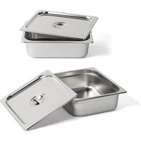 Kommerzielle Edelstahl-Buffet-Speisebehälter mit Deckel GN Gastronorm Servierbehälter Lebensmittelaufbewahrung für Restaurants