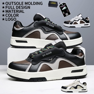 Chaussures de marche décontractées à plateforme pour hommes, baskets de skateboard respirantes avec semelle intermédiaire en EVA et semelle extérieure en caoutchouc souple antidérapante - Product Image 1