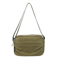 Sac carré décontracté en tissu Oxford à carreaux, couleur unie, polyvalent, de qualité supérieure, simple, à porter à l'épaule ou en bandoulière