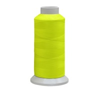 Fil Lumineux Polyester 150D 100g pour Broderie Informatique et Couture de Chapeaux, Vert Fluorescent Bleu