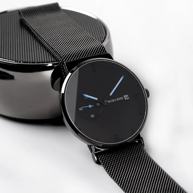 BOBO BIRD Oem Waterproof Stainless Steel Watches Fashion Custom Logo Sport Quartz Watches Men Wrist Luxury