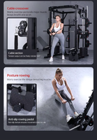 Utilisation commerciale câble croisé puissance Squat Rack Smith Machine équipement d'entraînement de gymnastique multifonctionnel en acier