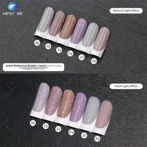 เจลต่อเล็บ OEM HEMA & TPO FREE สโนว์โลตัส เจลกลิตเตอร์สีขาว  เจลต่อเล็บกลิตเตอร์เอเดลไวส์ 15 กรัม รับผลิตแบรนด์ส่วนตัว - Product Image 5