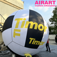 Ballon de volley-ball de plage gonflable géant de 4 mètres de haut pour exposition d'événements commerciaux, grande statue gonflable de sport de plage