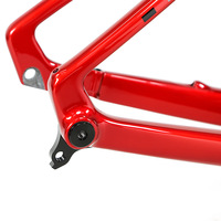 Cuadro de Carbono de Alta Calidad para Bicicleta de Gravel X Pro-caliber, Acabado Brillante, 1.45kg, Eje Pasante, Freno de Disco Interno