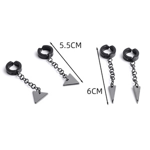 ต่างหูหนีบหูรูปแมวสามเหลี่ยมสีดำ The Main Saint Darina Cos ต่างหู BanG Dream Takamatsu <span class=keywords><strong>Rinko</strong></span> Mygo - Product Image 2