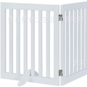 Barrera Plegable Blanca para Perros, Rectangular, de MDF, Fácil de Montar, para la Seguridad de las Mascotas - Product Image 5