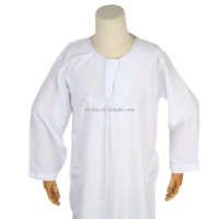 Emirates Polyester Moins cher Robe arabe musulmane Kaftan Jubah Abaya Jalabya Ethnique Lelaki Thobe Garçon Vêtements islamiques Kandura