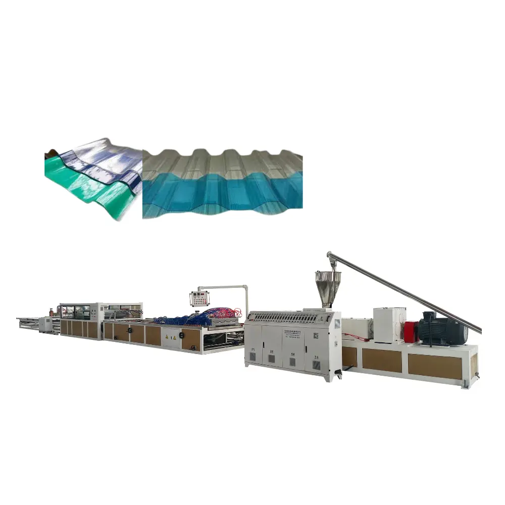 PC PP PET Corrugated Sheet Board Wave Roofing Tile Flexible Waterproof Forming Extrusion Machine Line