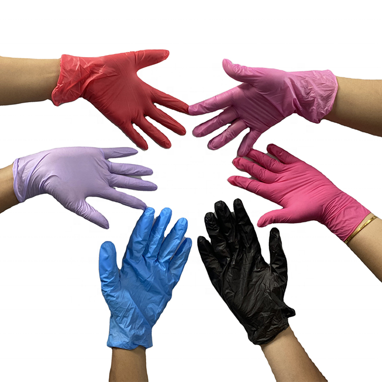 Перчатки Нитриловые для макияжа, без присыпки, для пищевых продуктов, синие, от производителя