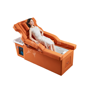 Cama de Masaje Spa de Diseño Moderno de 90 cm con Lavabo de Cerámica para Champú y Pedicura - Equipo para Salones de Belleza y Peluquería, Incluye Terapia Capilar - Product Image 4