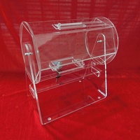 Tambour de tombola en acrylique transparent personnalisé avec support pour présentoirs