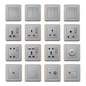 Africa 1 gang european socket single wall stainless socket switch customized