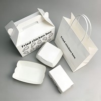 Boîte d'emballage pour poulet frit de qualité alimentaire avec logo personnalisé, boîte à emporter jetable pour aliments, boîte en papier pour frites
