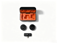 Microphone Lavalier Magnétique Sans Fil, Design Mini Bouton, Double Micro, Récepteur Type C avec Étui de Charge pour Android iPhone TikTok