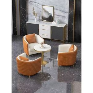 Juego de Muebles de Sala de Estar de Diseño Moderno, Sofá de Cuero de Lujo para Oficina, Nuevo Diseño, Estilo Moderno y Casual - Product Image 1