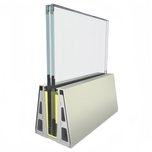 Système de garde-corps en verre sans cadre en aluminium en forme de U pour balcon et escalier avec verre trempé transparent et éclairage LED - Product Image 2