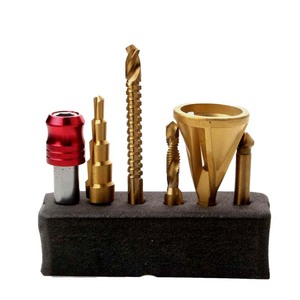 <b>Step</b> <b>Drill</b> Chamfering Tapping 6-Piece Set Brass Plug Cutting Bits Spiral Woodworking Hole Opener Pagoda <b>Drill</b> Quick Release - Product Image 1