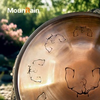 Mountain Rain Quartz 20" Butterfly Drum Metal Handpan with Musical Scale Free Case & Mallets-Handmade
