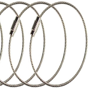 Attaches à bagages en acier inoxydable robustes, boucles pour étiquettes, porte-étiquettes, fils de 1,5 mm, porte-clés, câbles de 4 pouces - Product Image 5