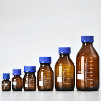 Bouteilles de Réactifs en Verre Brun Rond Graduées avec Bouchon à Vis pour Stockage en Laboratoire 50ml-2000ml – Vente en Gros