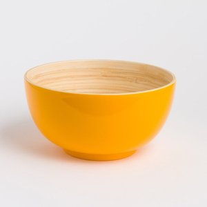 Precioso cuenco ligero de bambú para aperitivos, técnica pulida - Product Image 3
