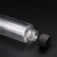 Bouteille en plastique transparente PET de 100 ml avec bouchon à visser à l'épreuve des enfants pour lotions, shampooings, thés, nettoyants pour le visage, impression de logo personnalisable
