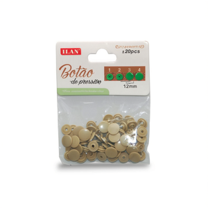 Bottoni a pressione Ilan 12mm colore albicocca 20 pezzi per abbigliamento e artigianato - Product Image 2