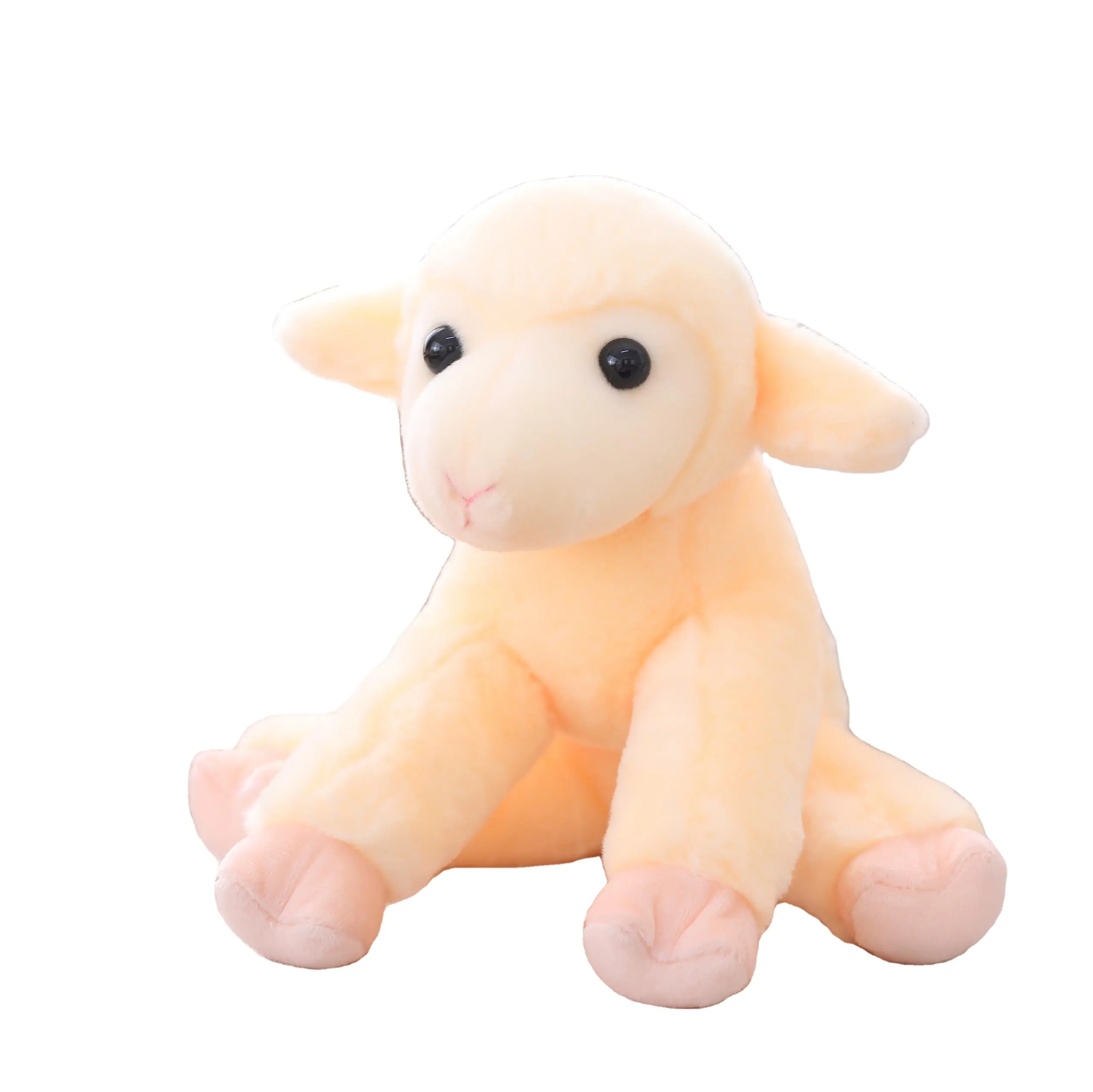 Best selling stuffed animal yellow toys for kids for stuffing gifts lamb plush toy