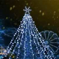 Schneeflocke Lichterketten im Freien wasserdichte Weihnachts baum dekorationen für Gartenhof Hochzeits feier Urlaub dekorative Lampe