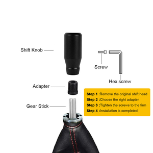 Universal 78cm <strong>Crystal</strong> Aluminium Alloy GearShift <strong>Knob</strong> 8/10/12 Adapter for Camry Golf Civic Car Modification - Product Image 5