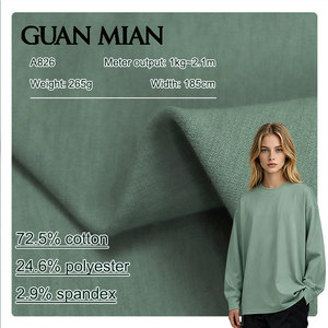 Tessuto a Maglia Interlock Doppio Lato GUAN MIAN 72,5% Cotone 24,6% Poliestere 3% Spandex per Magliette a Maniche Lunghe per Ragazze e Ragazzi - Product Image 1