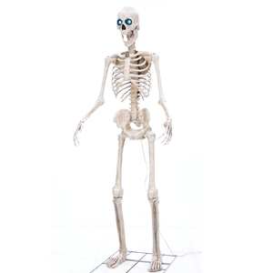 Decoración de Jardín para Exteriores, Esqueleto Gigante Humano de Halloween de 8 Pies con Ojos Proyectados, Espeluznante y Terrorífico - Product Image 1