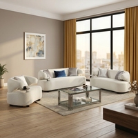 Canapé d'angle carré moderne de luxe en tissu avec pieds en bois foncé, rembourré, durable et confortable pour salon