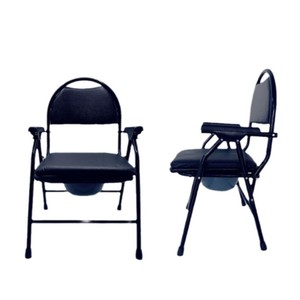 Foldable Portable <b>Commode</b> <b>Chair</b> For Elderly Hospital Use With Foam Padding And Armrests DZ - Product Image 1