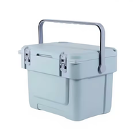 Glacière portable XFY grande capacité 22L/27L avec plateau amovible et blocs de glace offerts, en matériau PU, idéale pour le camping en extérieur et l'utilisation en voiture
