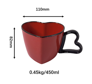Tasse à café en céramique de haute qualité avec motif d'amour, tasse à thé en céramique, design en forme de cœur, tasses faites à la main, nouvelle arrivée de l'usine - Product Image 2
