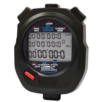 Stopwatch Elektronik 100 Memori Dengan Layar 3 Baris Plastik Untuk Pelatih Lari dan Renang