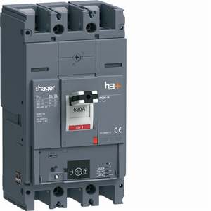 HNW630NR ปรับแต่งได้ด้วยเซอร์กิตเบรกเกอร์แบบหล่อขึ้นรูปของ Hagers รุ่น h3+ P630 LSIG Energy 3P 40kA 630A - Product Image 1